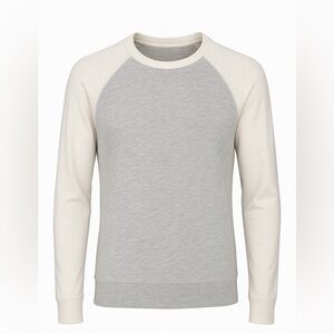 Express Reversible Colorblock Lightweight‎ Sweater Gray/Cream | Size M | NWT